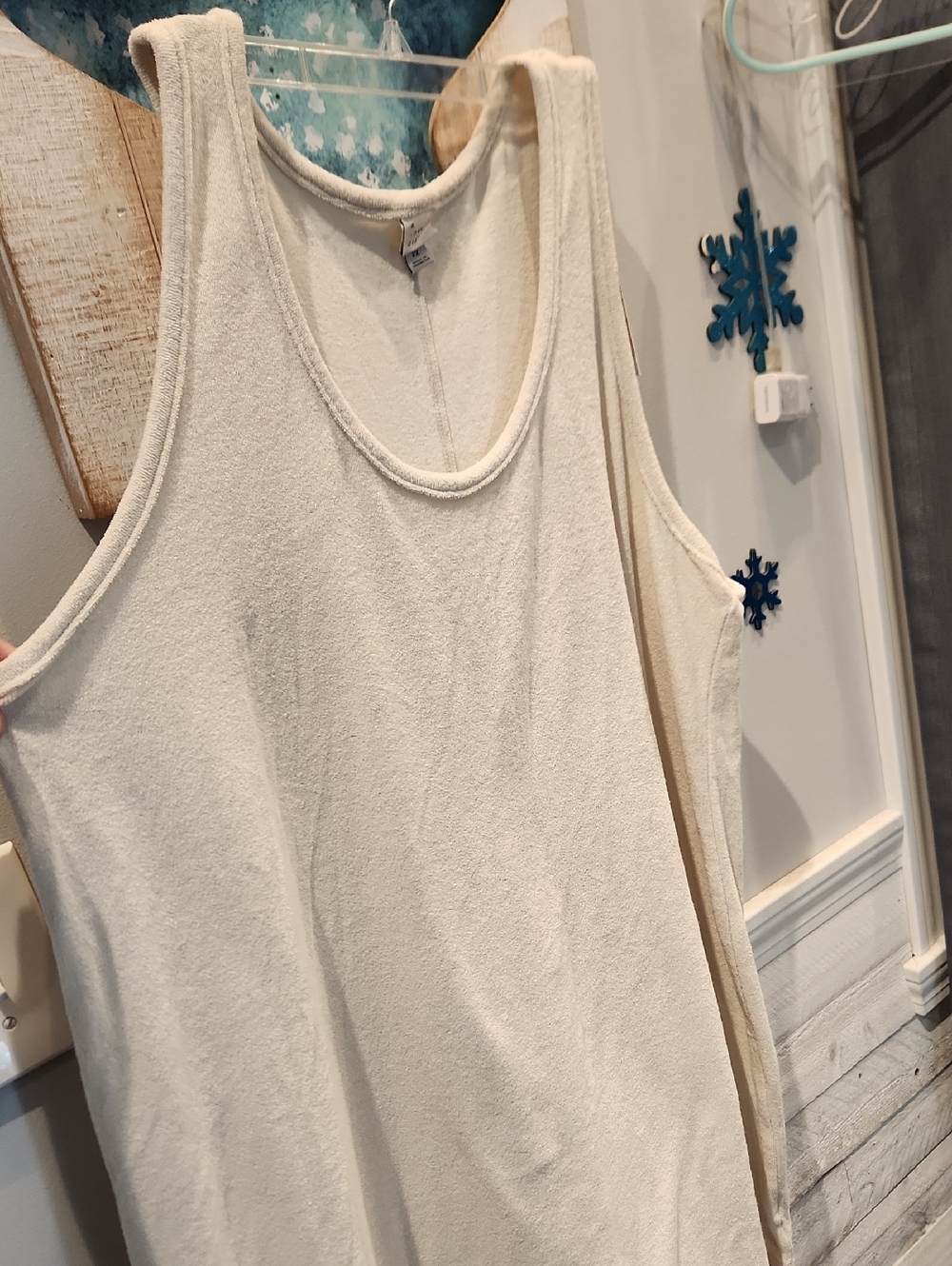 NWT A New Day Cream Scoop Neck Terry Like Mini Swim Coverup Sz 2X - Picture 5 of 7